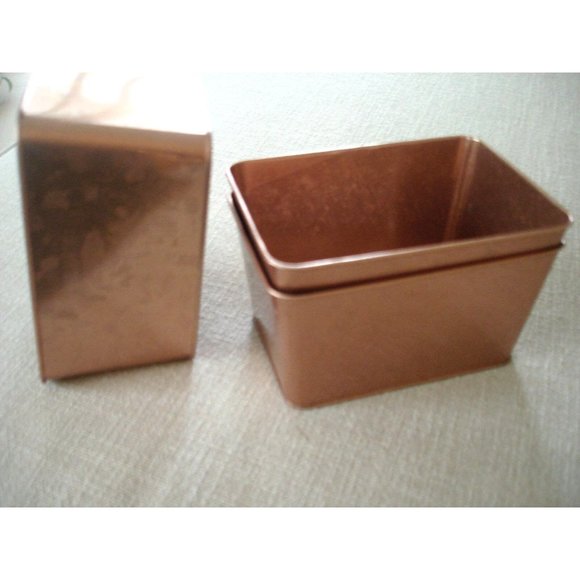 Lot of 3 NEW Copper Metal Pails Art Craft Home Décor Multi-Purpose 5" x 3" x 3" - Picture 8 of 11